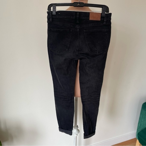 Madewell Washed Black Mid Rise Stretch Denim Skinny Skinny Jeans B1799 EUC Sz 28 - Picture 2 of 11
